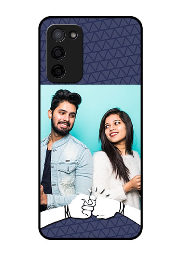 Oppo A53s 5G Photo Printing on Glass Case - with Best Friends Design 