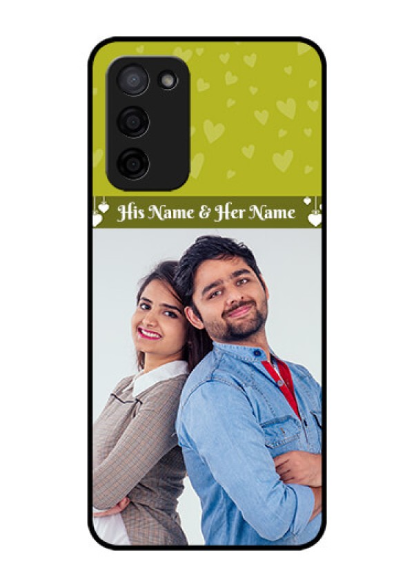 Oppo A53s 5G Custom Glass Phone Case - You & Me Heart Design