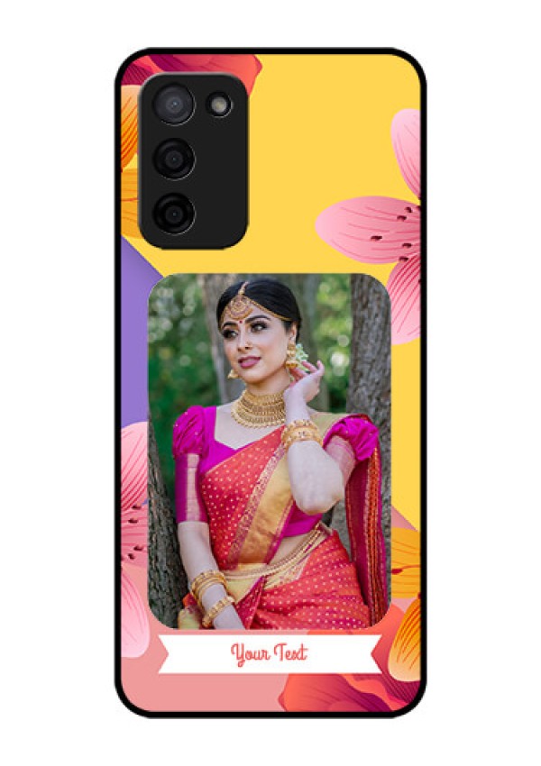Oppo A53s 5G Custom Glass Mobile Case - 3 Image With Vintage Floral Design