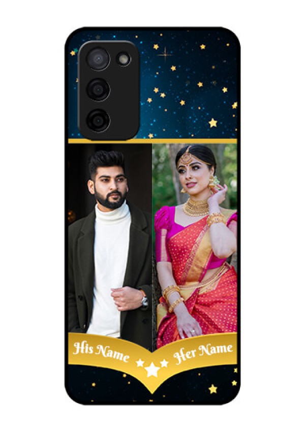 Oppo A53s 5G Custom Glass Phone Case - Galaxy Stars Backdrop Design