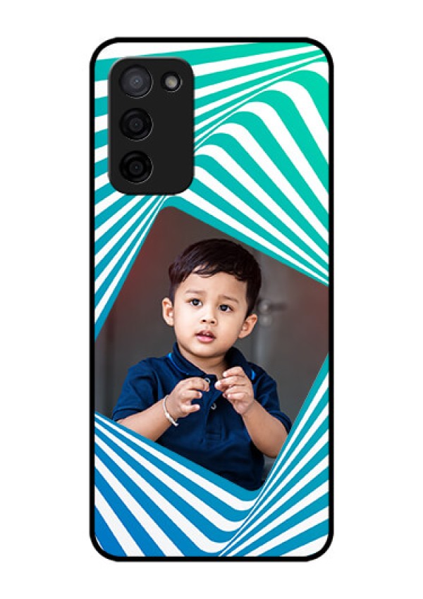 Oppo A53s 5G Personalized Glass Phone Case - Abstract Spiral Design