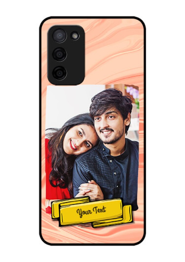 Oppo A53s 5G Personalized Glass Phone Case - Marble Texture Design