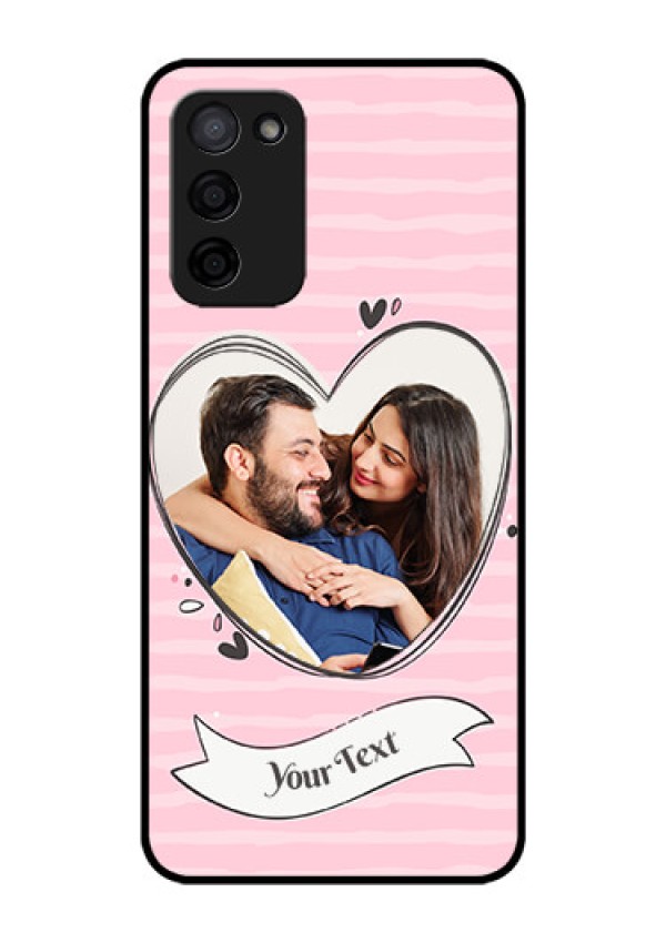 Oppo A53s 5G Custom Glass Phone Case - Vintage Heart Design