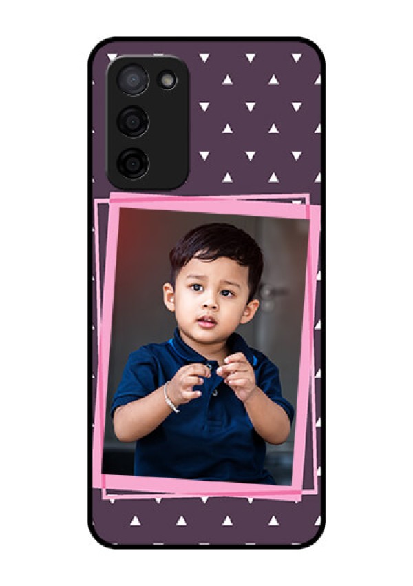 Oppo A53s 5G Custom Glass Mobile Case - Triangle Pattern Dotted Design