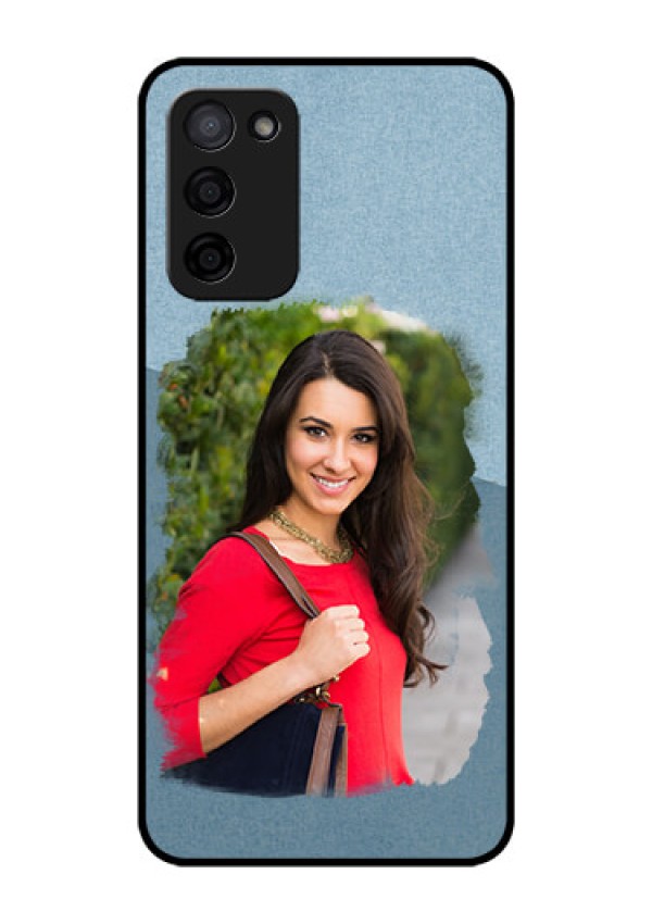 Oppo A53s 5G Custom Glass Mobile Case - Grunge Line Art Design