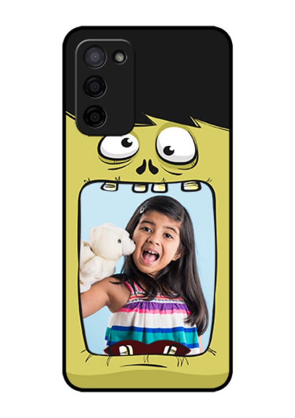 Oppo A53s 5G Personalized Glass Phone Case - Cartoon monster back case Design