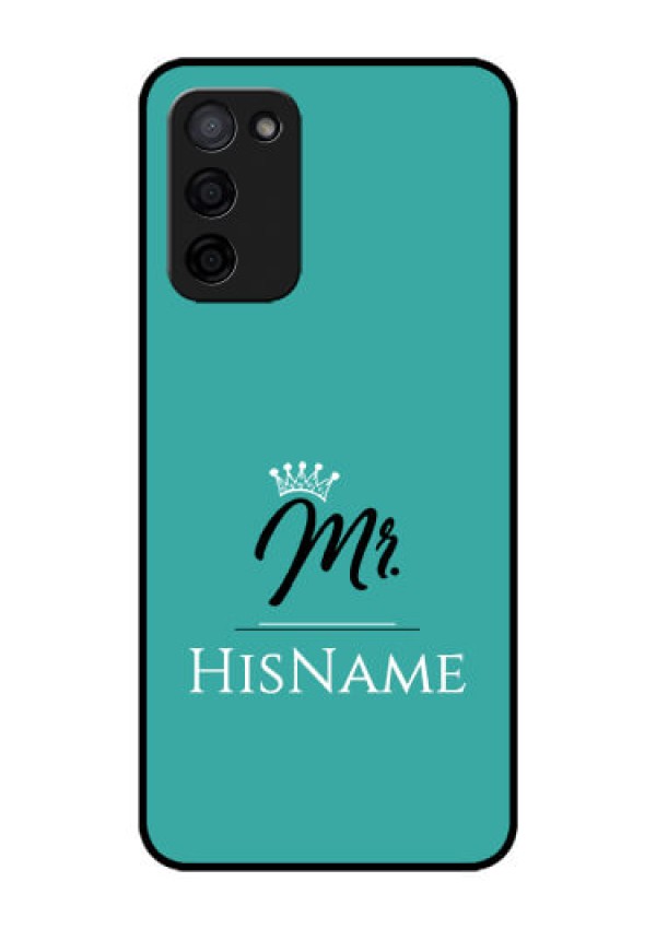 Oppo A53s 5G Custom Glass Phone Case Mr with Name
