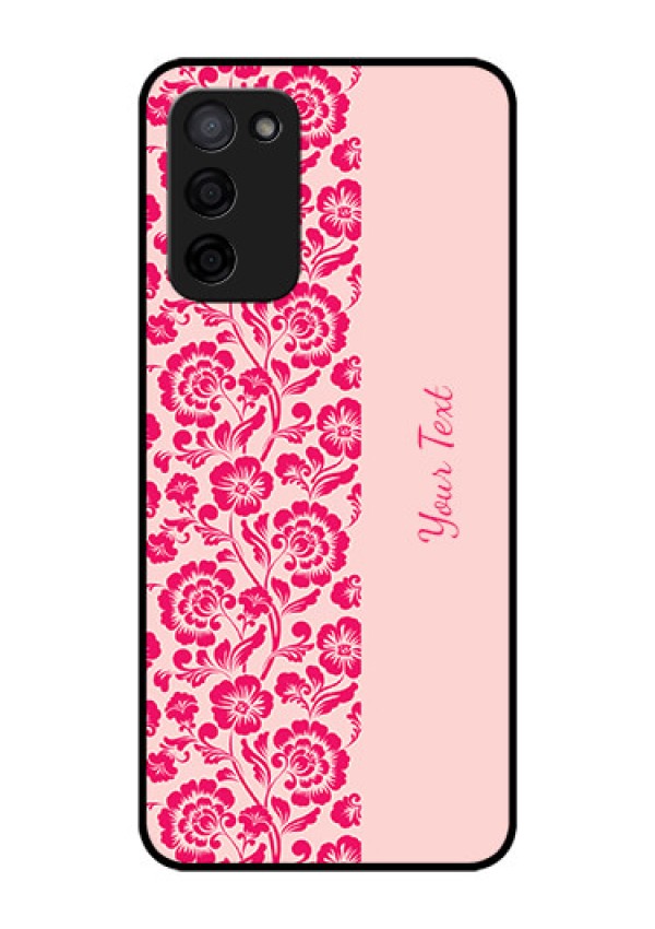 Oppo A53s 5G Custom Glass Phone Case - Attractive Floral Pattern Design