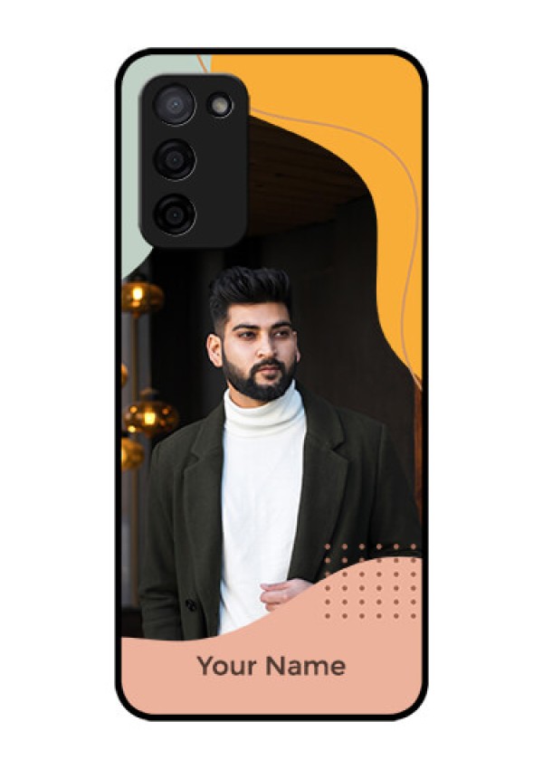 Oppo A53s 5G Personalized Glass Phone Case - Tri-coloured overlay design