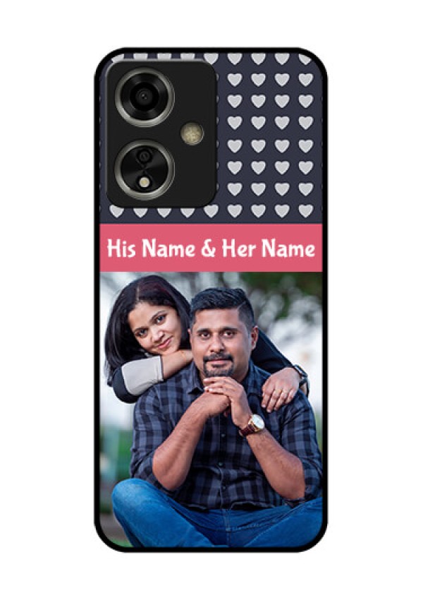 Oppo A59 5G Custom Glass Phone Case - Love Symbols Design