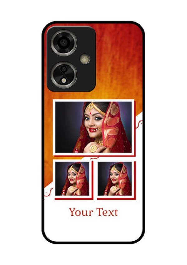 Oppo A59 5G Custom Glass Phone Case - Wedding Memories Design