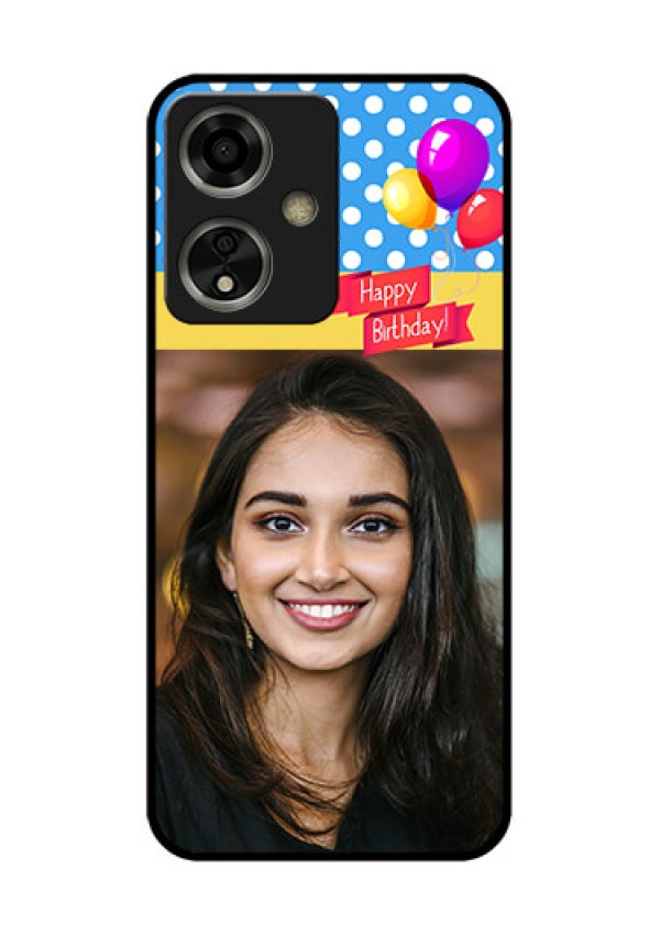 Oppo A59 5G Custom Glass Phone Case - Happy Birthday Design