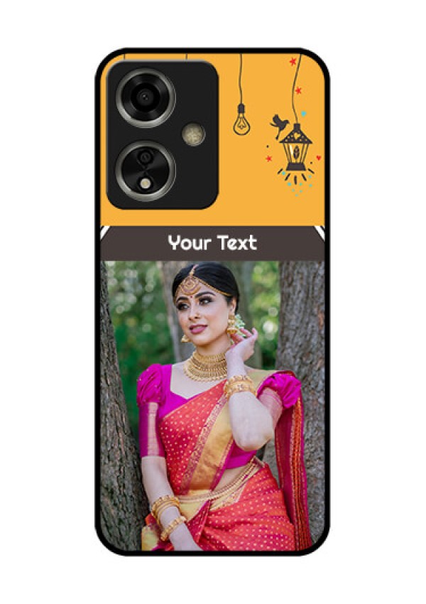 Oppo A59 5G Custom Glass Phone Case - With Family Picture And Icons