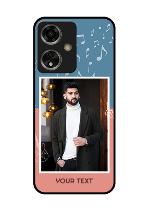 Oppo A59 5G Custom Glass Phone Case - With Color Musical Note Design