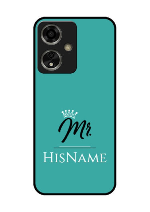Oppo A59 5G Custom Glass Phone Case - Mr With Name Design