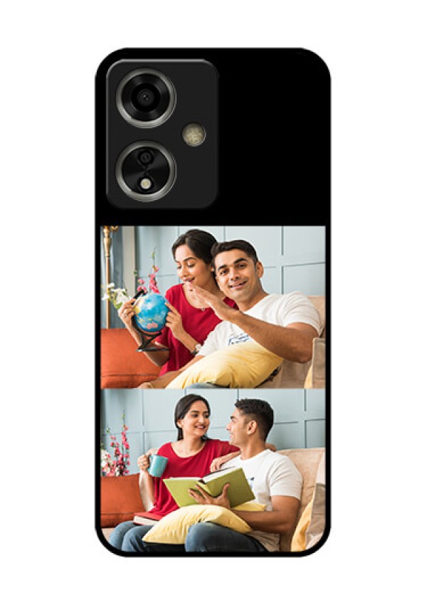 Oppo A59 5G Custom Glass Phone Case - 2 Images Design