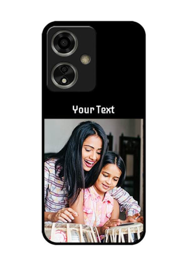 Oppo A59 5G Custom Glass Phone Case - Photo With Name Design