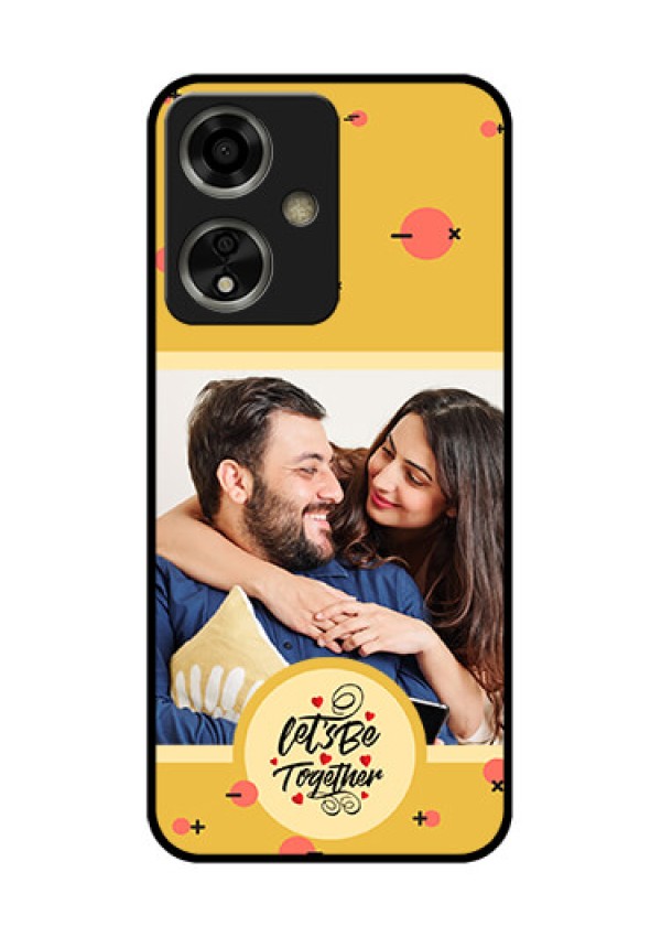 Oppo A59 5G Custom Glass Phone Case - Lets Be Together Design