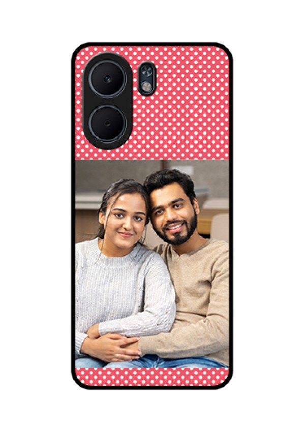 Oppo A5x 4G Custom Glass Phone Case - White Dotted Design