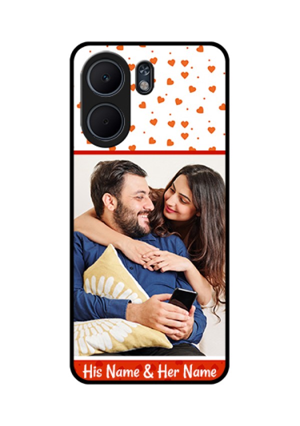 Oppo A5x 4G Custom Glass Phone Case - Orange Love Symbol Design