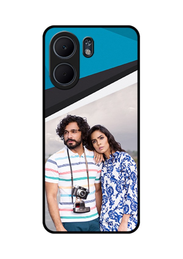 Oppo A5x 4G Custom Glass Phone Case - Simple Pattern Photo Upload Design