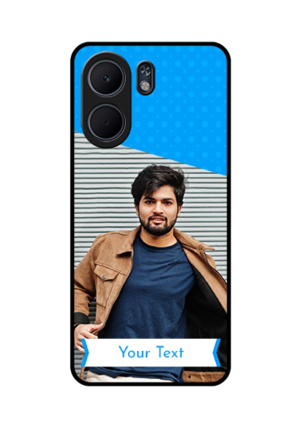 Oppo A5x 4G Custom Glass Phone Case - Simple Blue Color Design