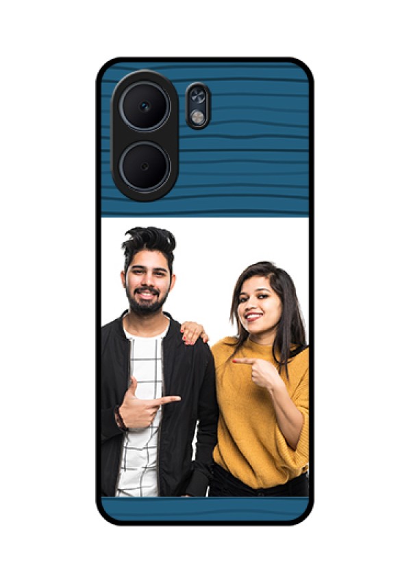 Oppo A5x 4G Custom Glass Phone Case - Blue Pattern Cover Design