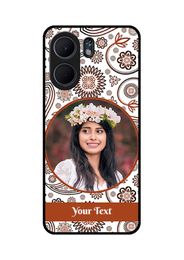 Oppo A5x 4G Custom Glass Phone Case - Abstract Flower Design
