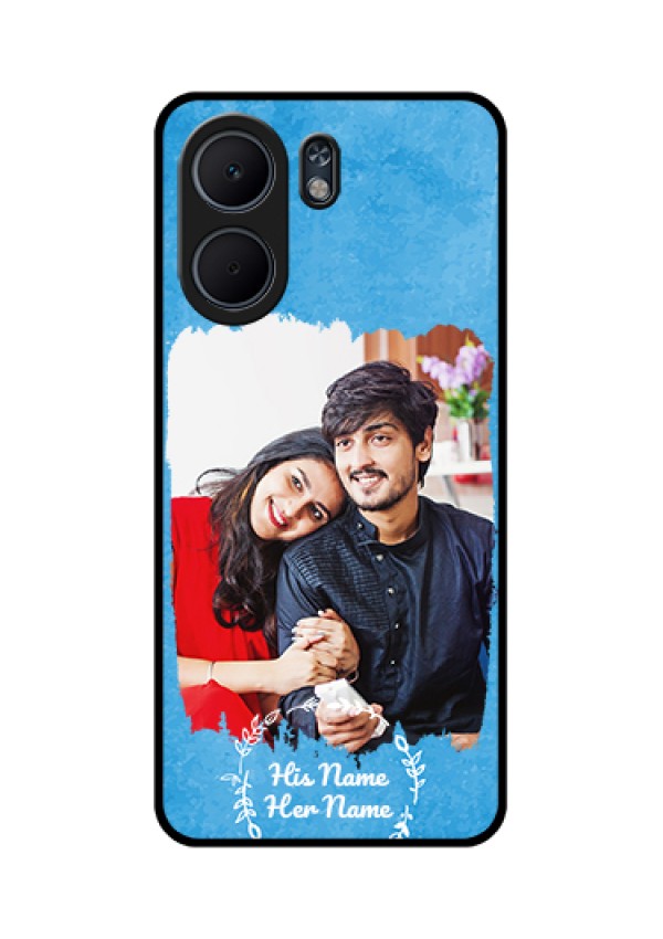 Oppo A5x 4G Custom Glass Phone Case - Blue Color Vintage Design