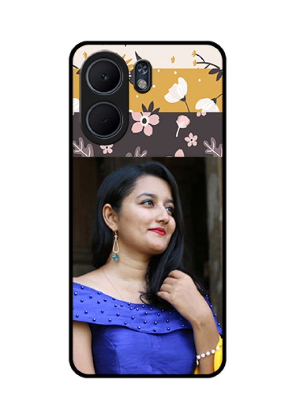 Oppo A5x 4G Custom Glass Phone Case - Stylish Floral Design
