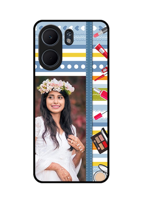 Oppo A5x 4G Custom Glass Phone Case - Makeup Icons Design