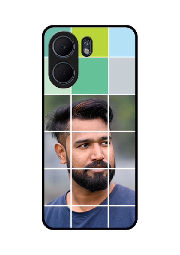 Oppo A5x 4G Custom Glass Phone Case - With White Box Pattern