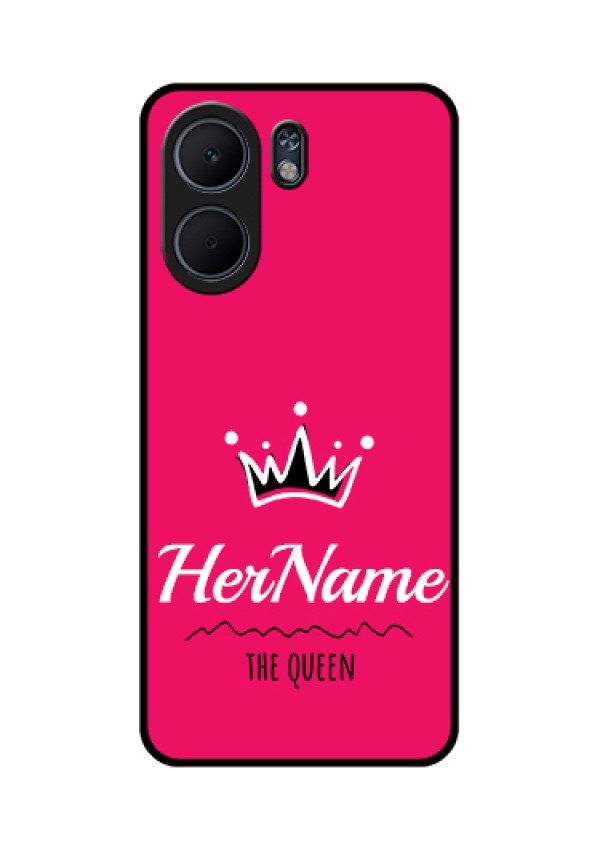 Oppo A5x 4G Custom Glass Phone Case - Queen With Name Design