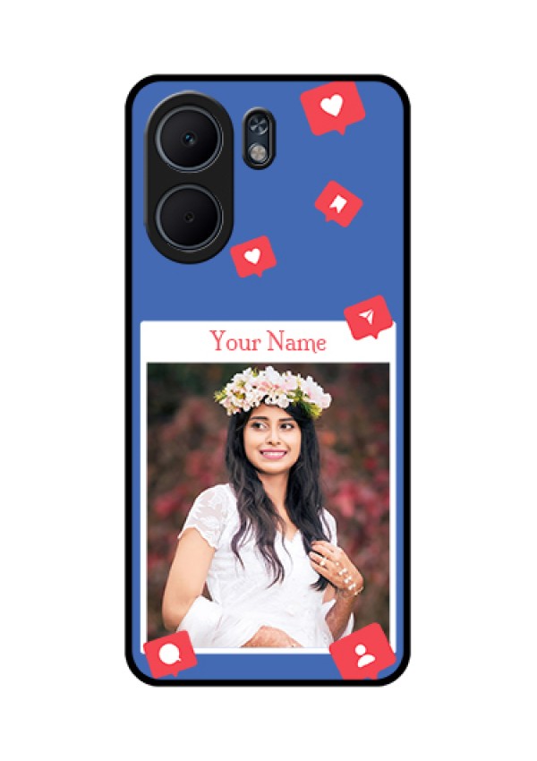 Oppo A5x 4G Custom Glass Phone Case - Like Share And Comment Design