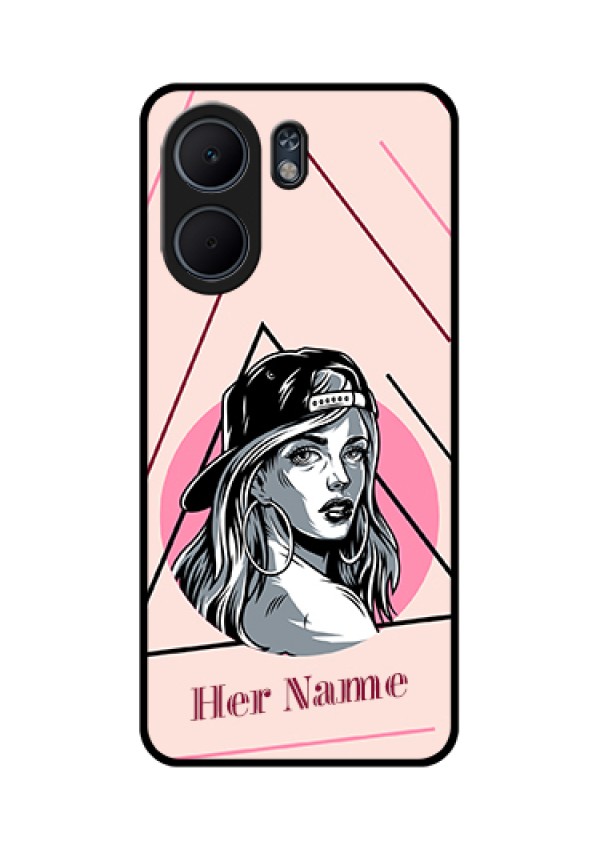 Oppo A5x 4G Custom Glass Phone Case - Rockstar Girl Design