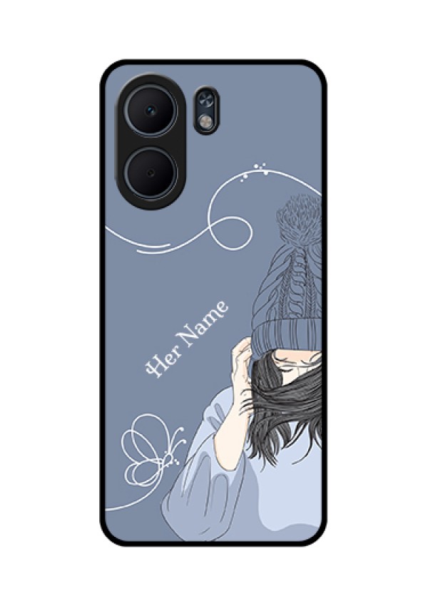 Oppo A5x 4G Custom Glass Phone Case - Girl In Winter Outfit Design