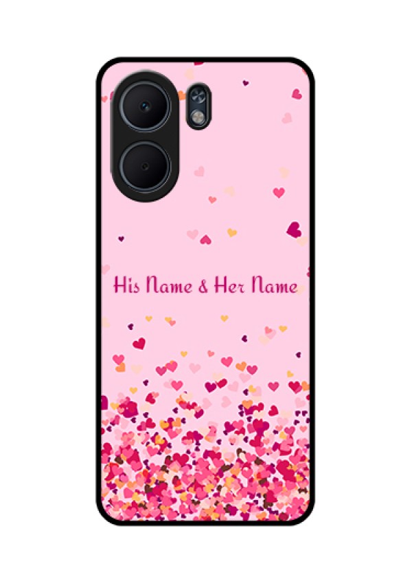 Oppo A5x 4G Custom Glass Phone Case - Floating Hearts Design