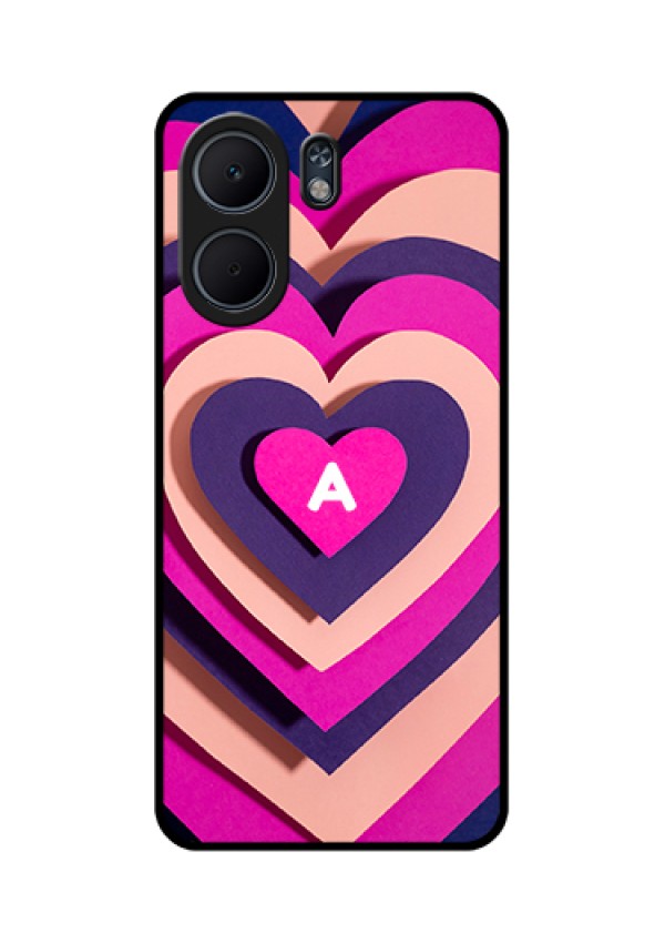 Oppo A5x 4G Custom Glass Phone Case - Cute Heart Pattern Design
