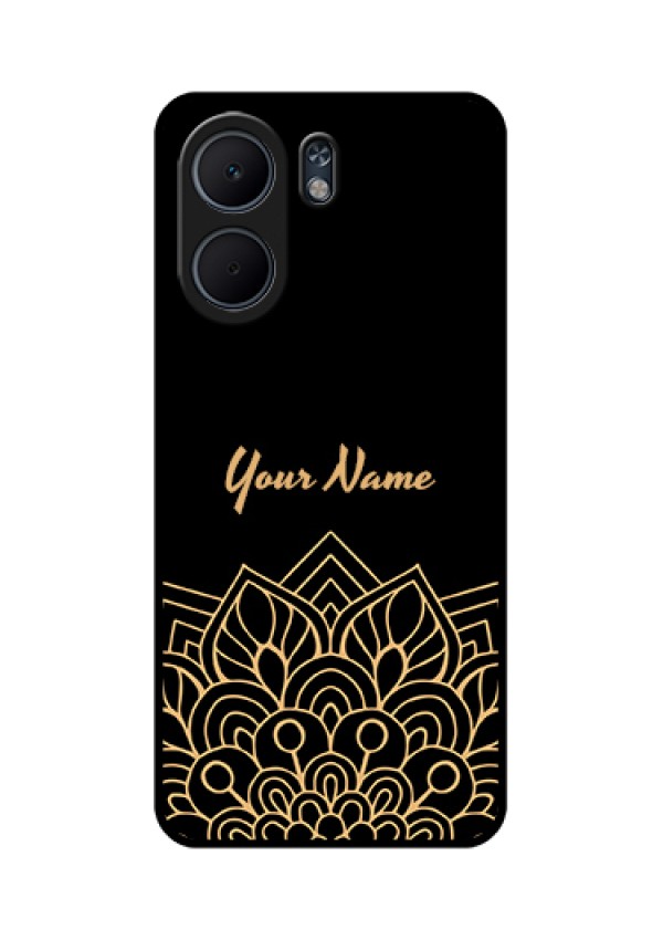 Oppo A5x 4G Custom Glass Phone Case - Golden Mandala Design