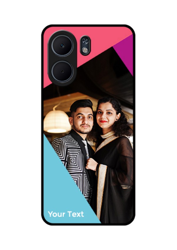 Oppo A5x 4G Custom Glass Phone Case - Stacked Triple Colour Design