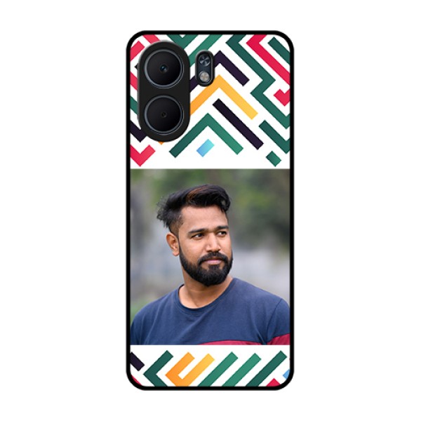 Oppo A5x 4G Custom Glass Phone Case - Colorful Maze Pattern Design Oppo A5x 4G Custom Glass Phone Case - Colorful Maze Pattern Design