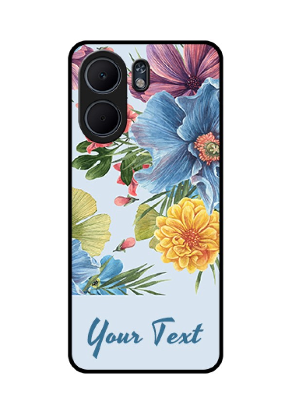 Oppo A5x 4G Custom Glass Phone Case - Stunning Watercolored Flowers Painting Design