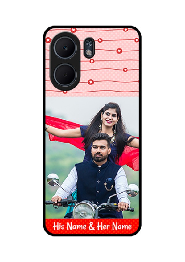 Oppo A5x 5G Custom Glass Phone Case - Red Pattern Case Design