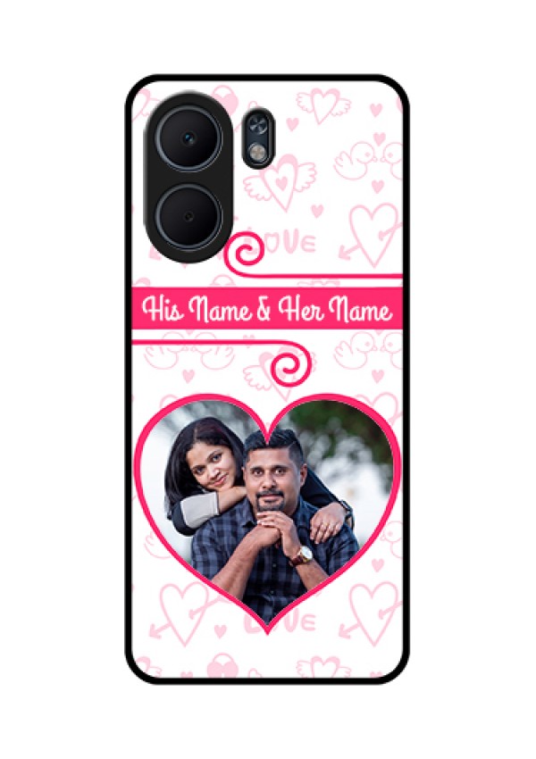 Oppo A5x 5G Custom Glass Phone Case - Heart Shape Love Design