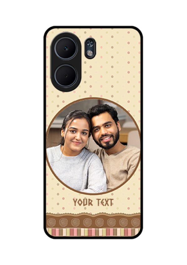 Oppo A5x 5G Custom Glass Phone Case - Brown Dotted Mobile Case Design