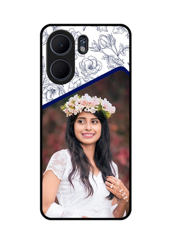 Oppo A5x 5G Custom Glass Phone Case - Classy Floral Design