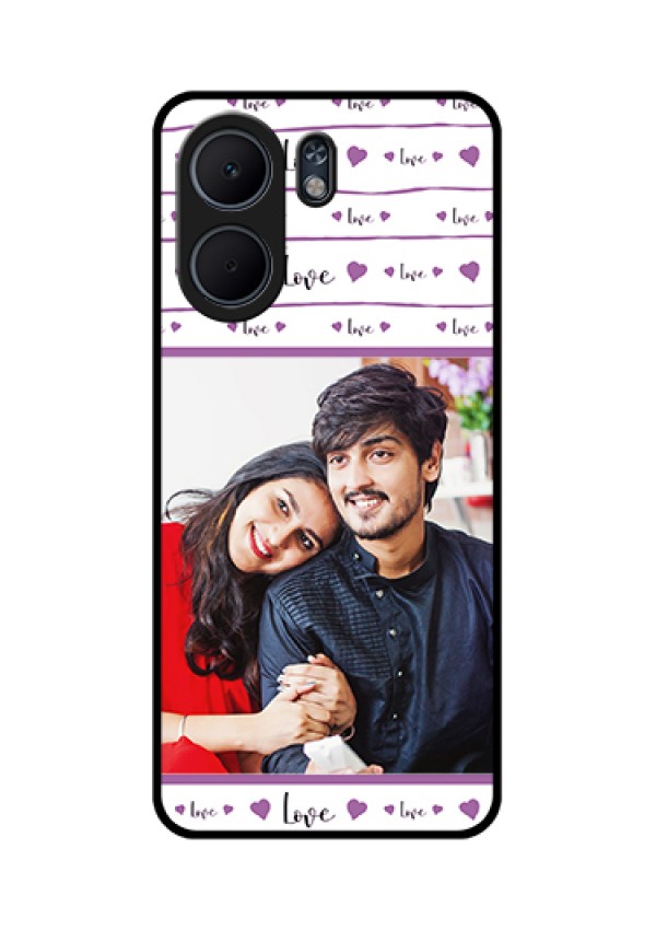 Oppo A5x 5G Custom Glass Phone Case - Couples Heart Design