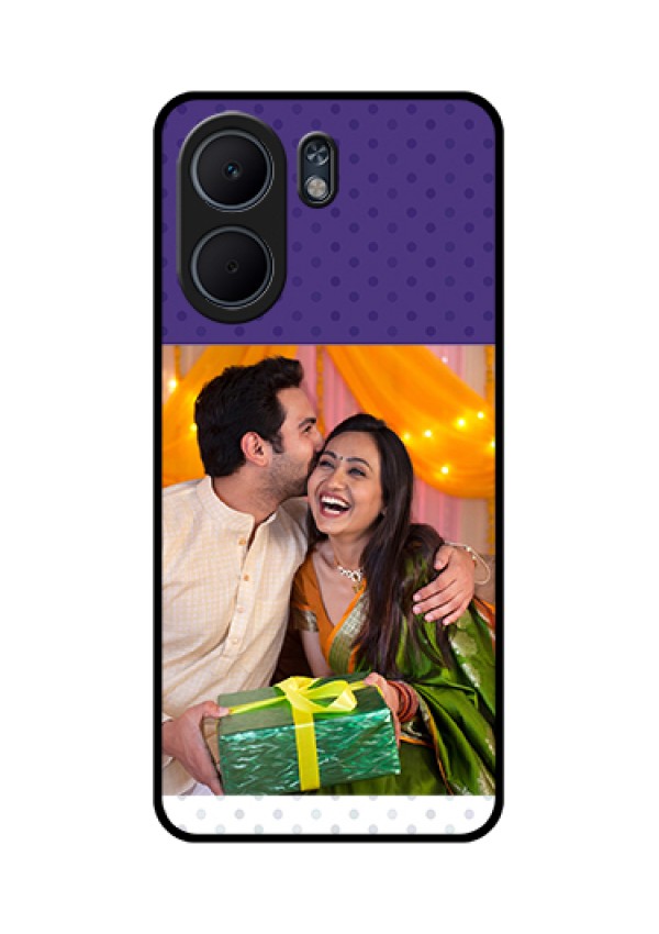 Oppo A5x 5G Custom Glass Phone Case - Violet Colored Pattern Design