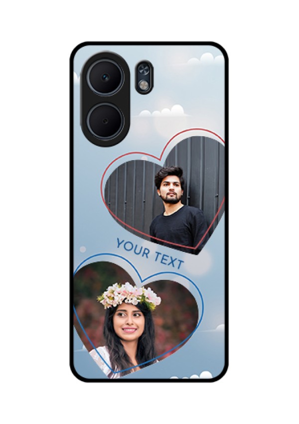 Oppo A5x 5G Custom Glass Phone Case - Blue Color Couple Design
