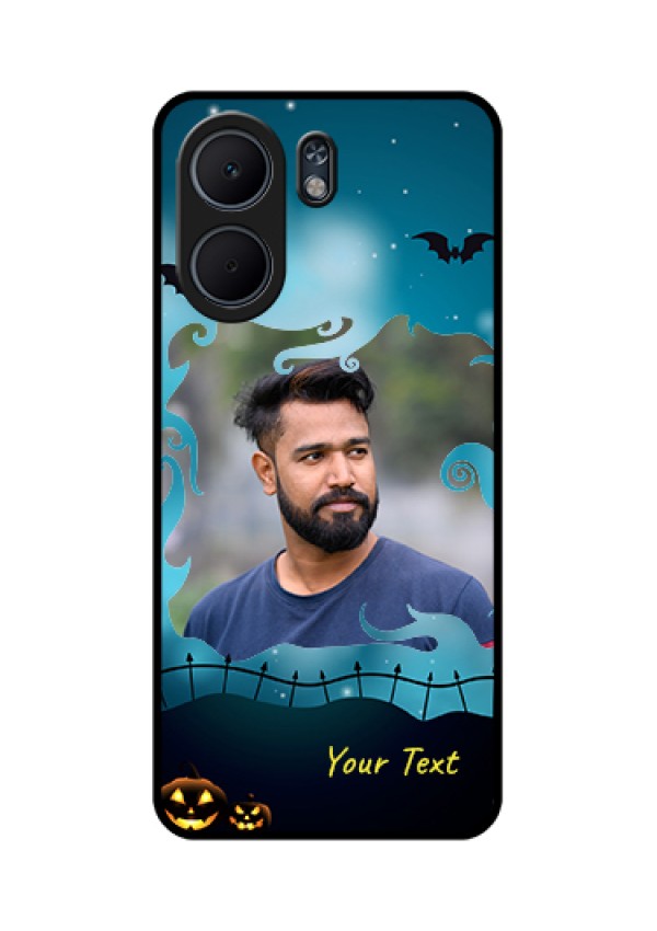 Oppo A5x 5G Custom Glass Phone Case - Halloween Frame Design